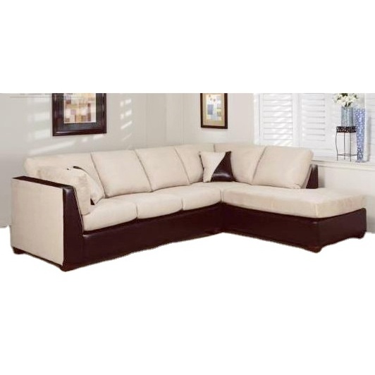 Hot Sale Living Room Furniture L Shape Corner Brown Leather Sofa Sectional Couch With Ottoman Sets