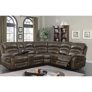 Modern Style L-Shaped Recliner Corner Sofa Simple Leather Sectional Sofa Set Furniture For Living Room