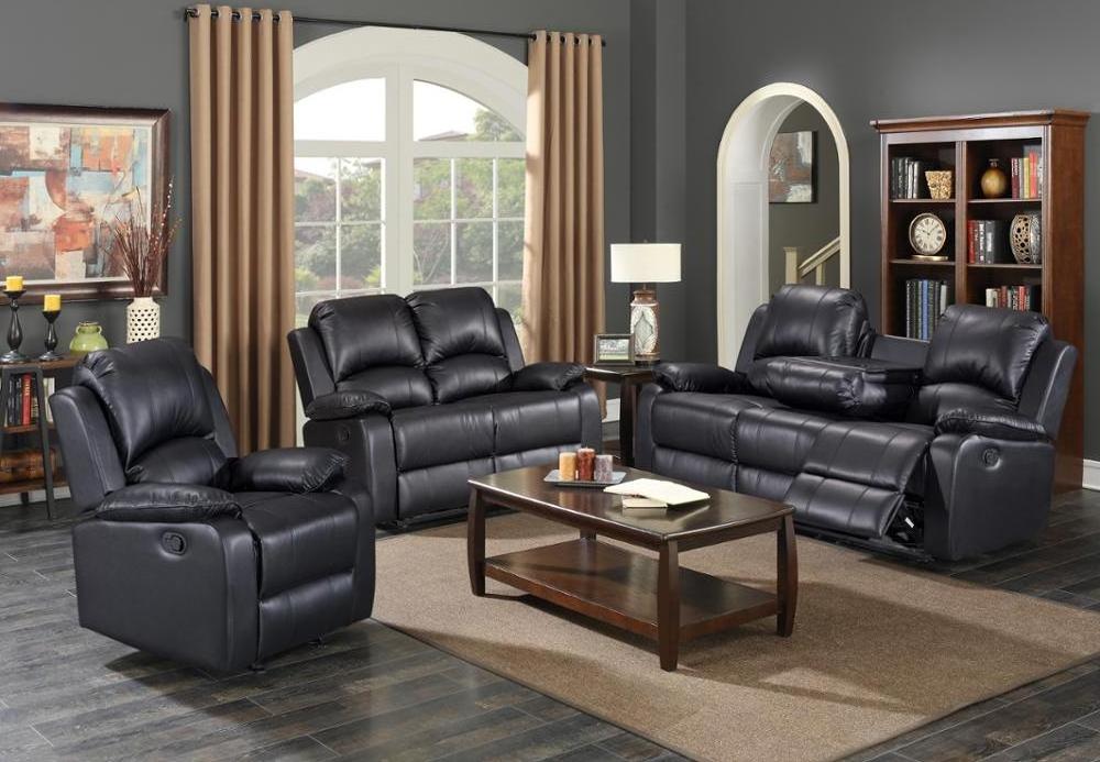 Hot Sale Modern Comfortable Living Room Sofa Set Furniture Leather Rocking Recliner Sofa Set 3 2 1