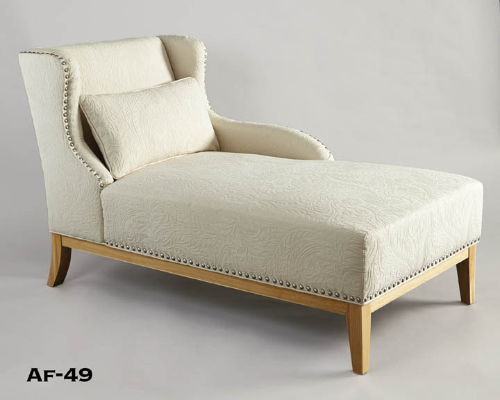 wholesale European furniture high quality living room modern wooden leg chaise lounge chair