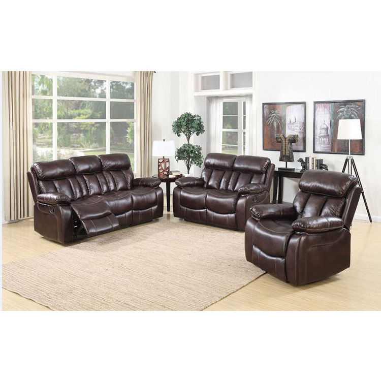 Wholesale Recliner Sofa Modern Luxury Leather 3+2+1 Recliner Sofa Set Furniture for Living Room