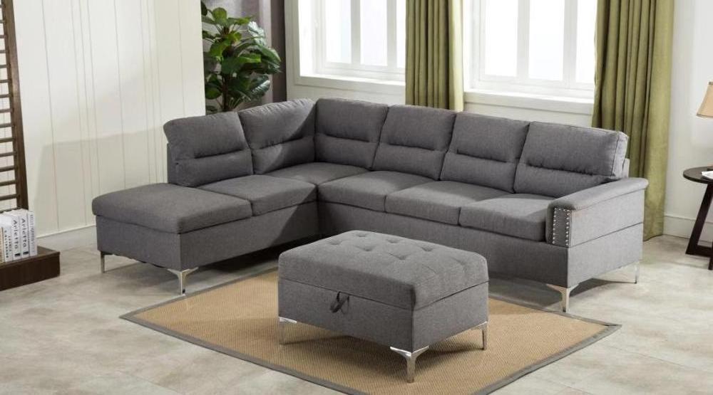 2021 new model l shaped sofa living room corner sectional   wholesale sofa with ottoman American  European style sofa