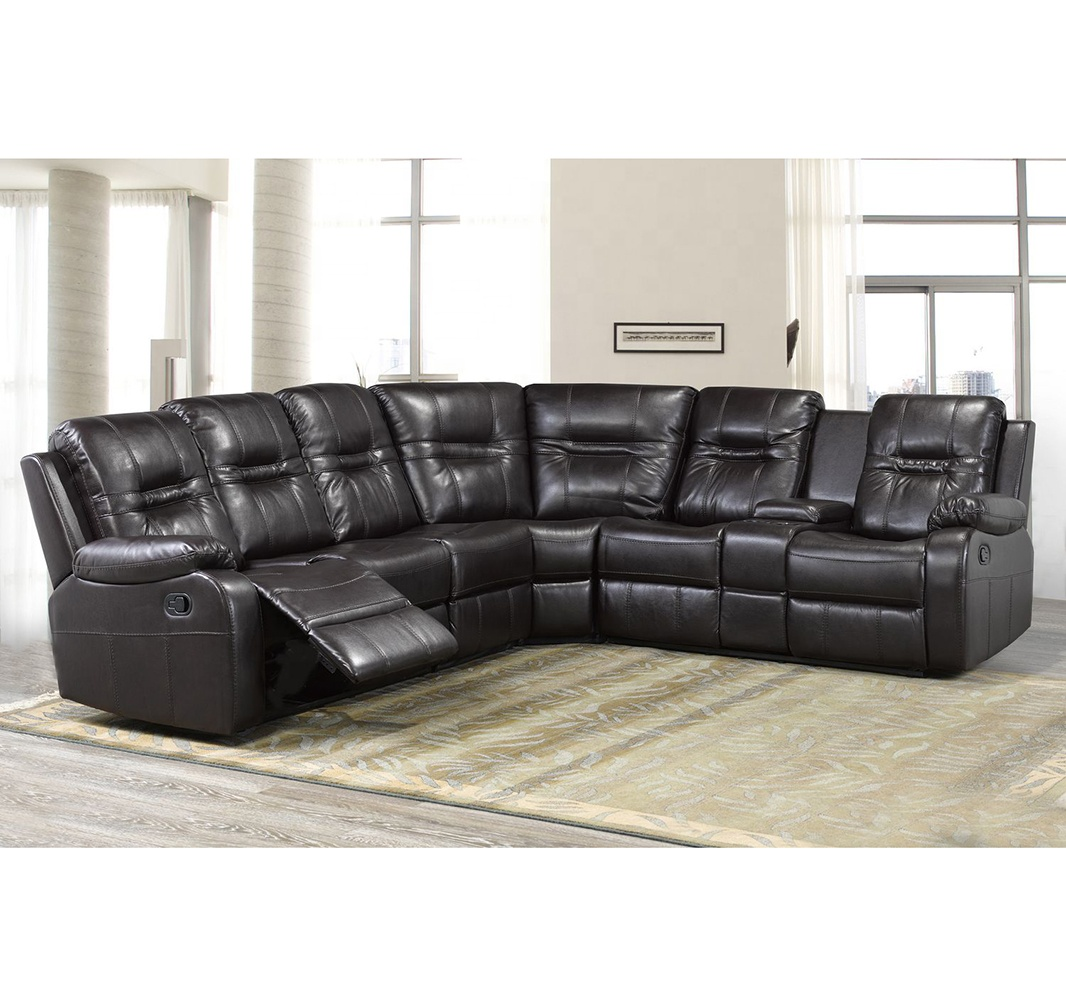 Trendy European Simple Air Leather Material Sofa sectional living room home sofa set