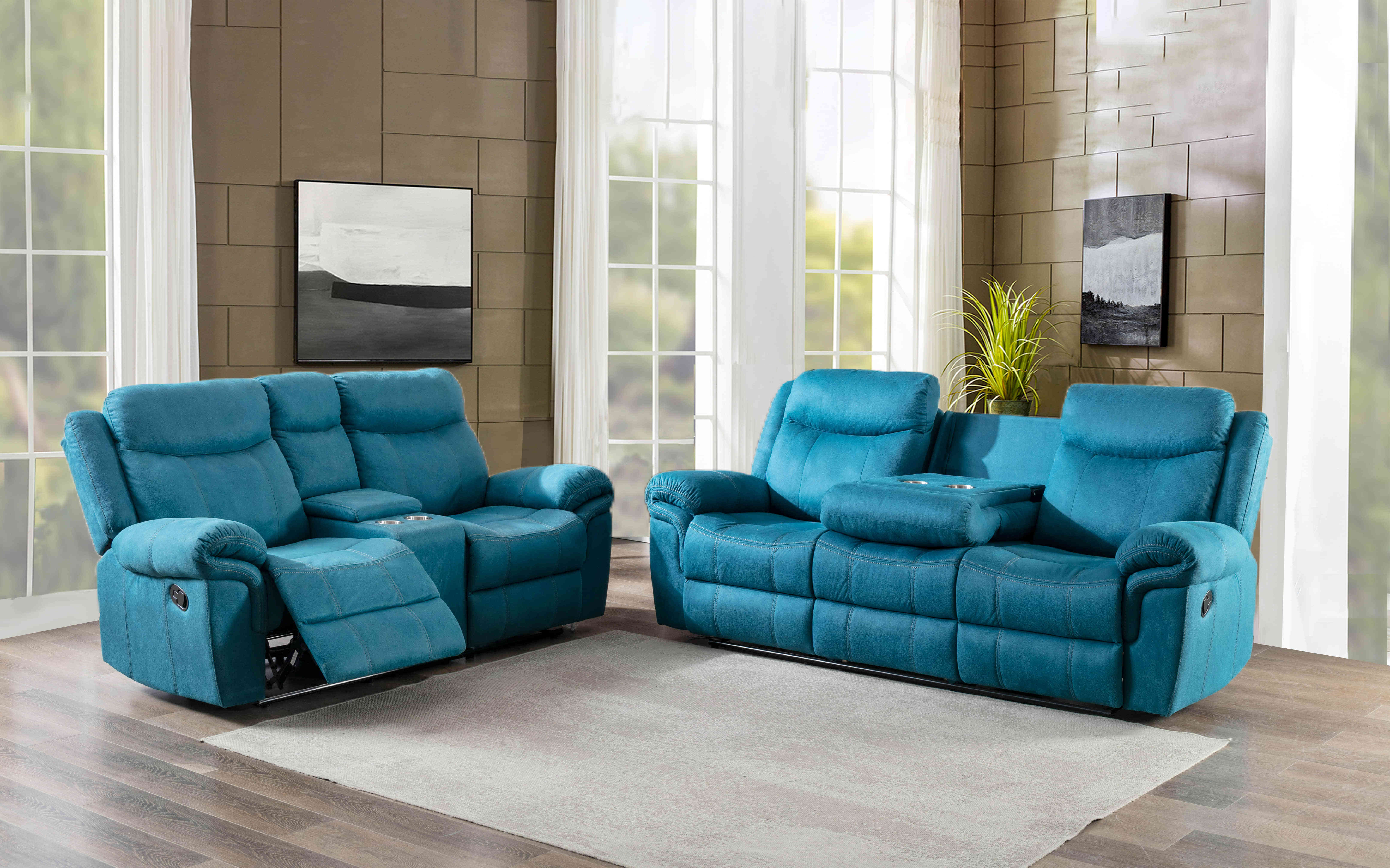 Highly Recommend Living Room Office Manual Electric Export Footrest Sofa set Recliner