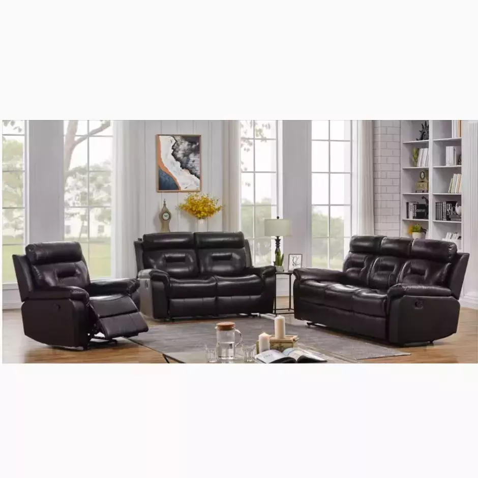 Frank Furniture New Design Air Leather Sofa Chair Recliner ,Lazy Boy Recliner Sofa Set