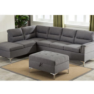 2021 new model l shaped sofa living room corner sectional   wholesale sofa with ottoman American  European style sofa