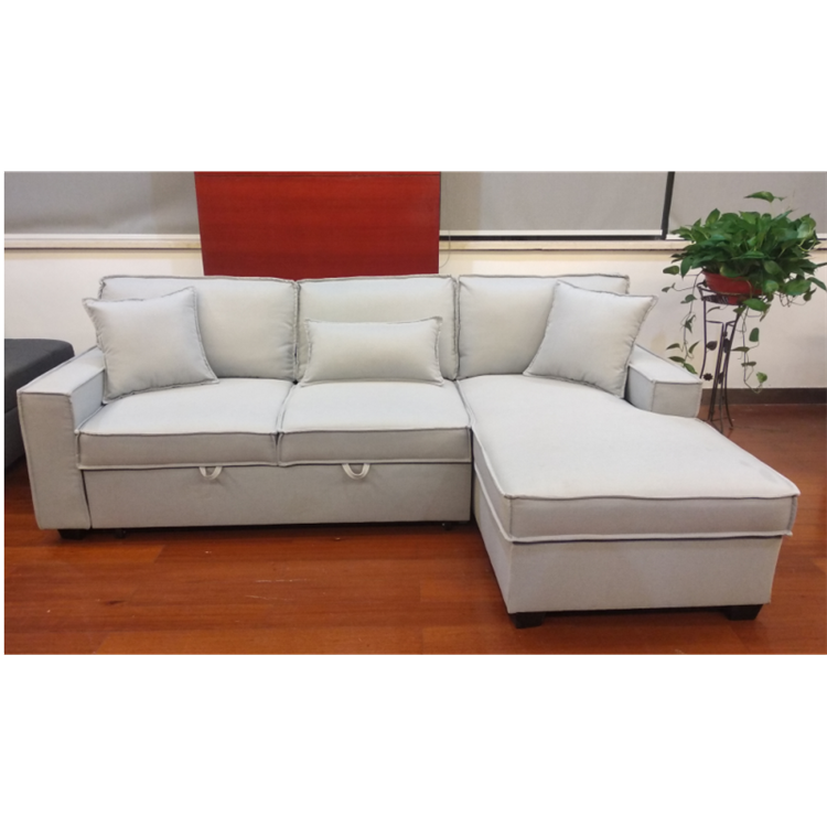 White Linen Fabric Sleeper Couch Sofa Bed Folding Living Room Multi-purpose Sofa Bed