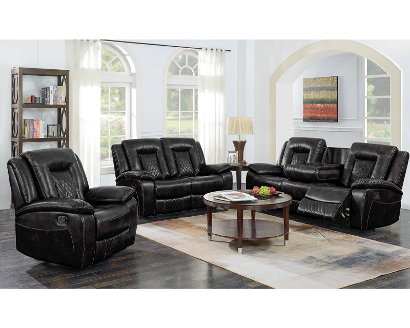 Latest style living room air leather sofa set 1+2+3 seater home theatre recliner cinema chair