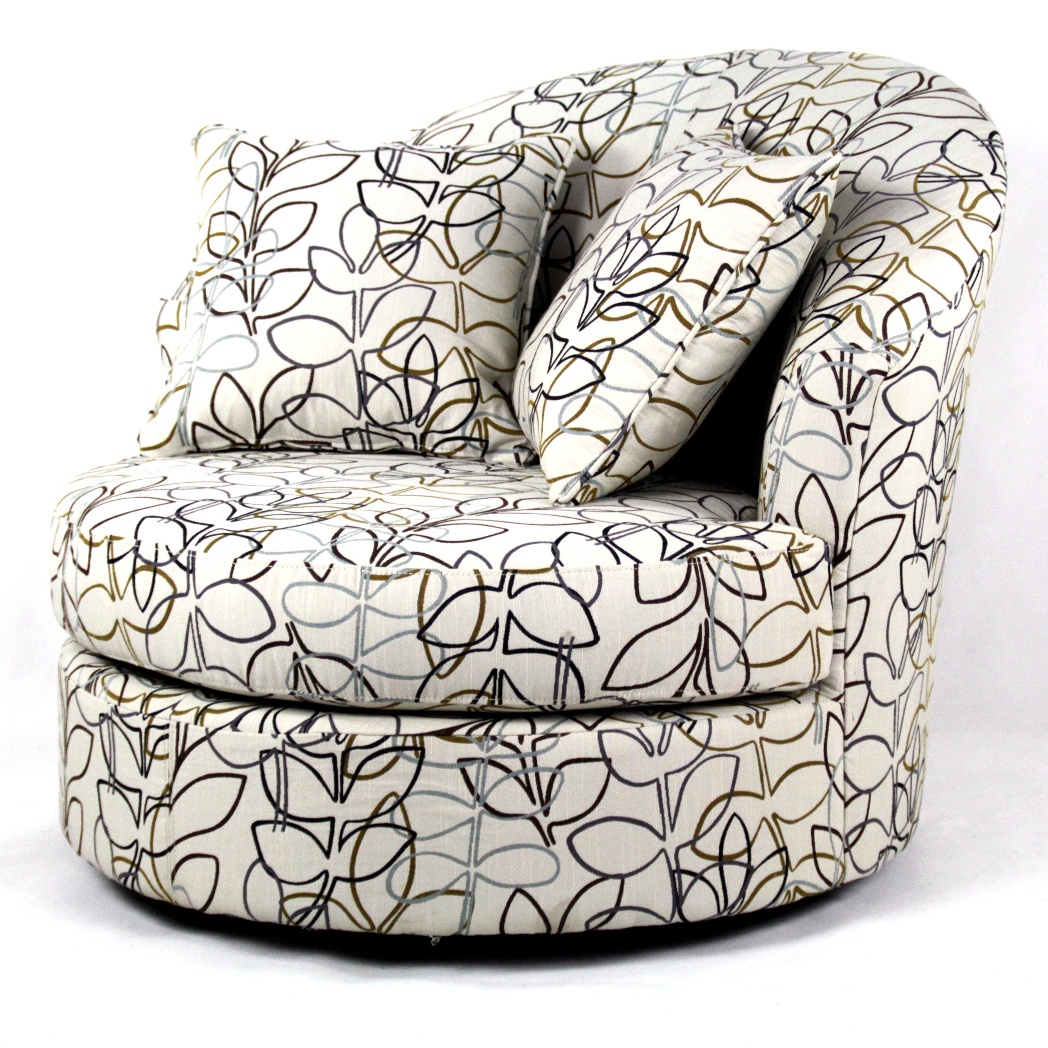 Lounge Round Back Chair Sofa For Livingroom Decorated with pillows