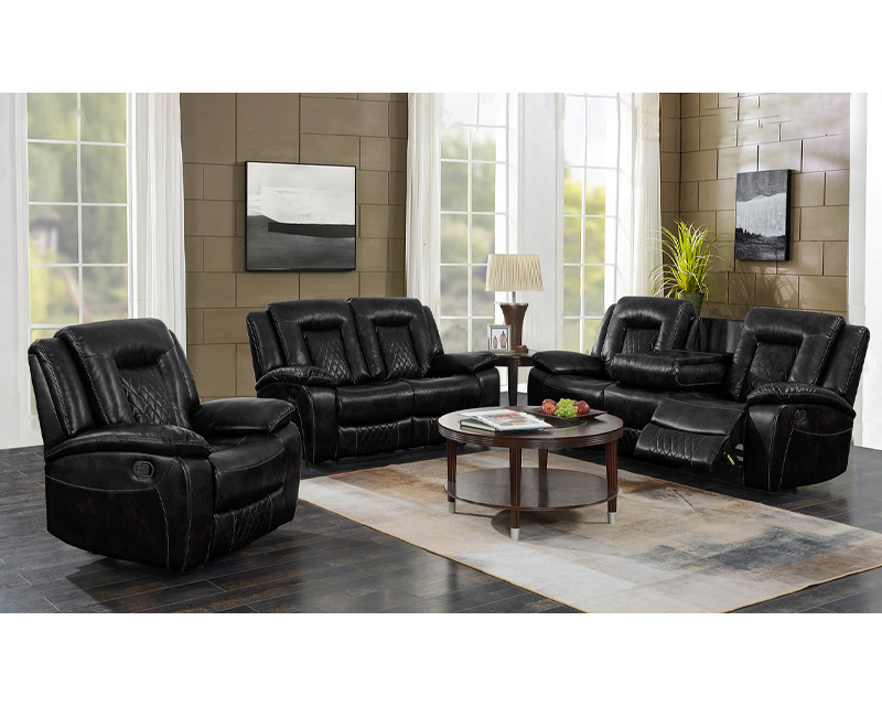 Latest style living room air leather sofa set 1+2+3 seater home theatre recliner cinema chair