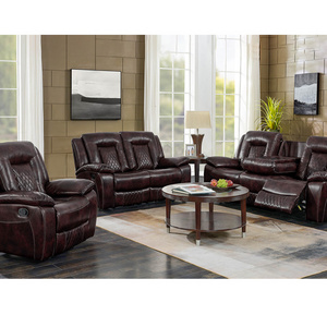 Modern style living room air leather sofa set 1+2+3 seater home theatre recliner cinema chair