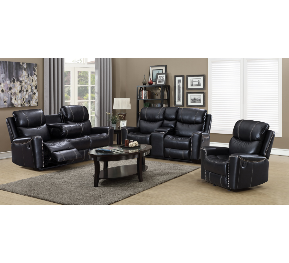 Modern style living room air leather sofa set 1+2+3 seater home theatre recliner cinema chair