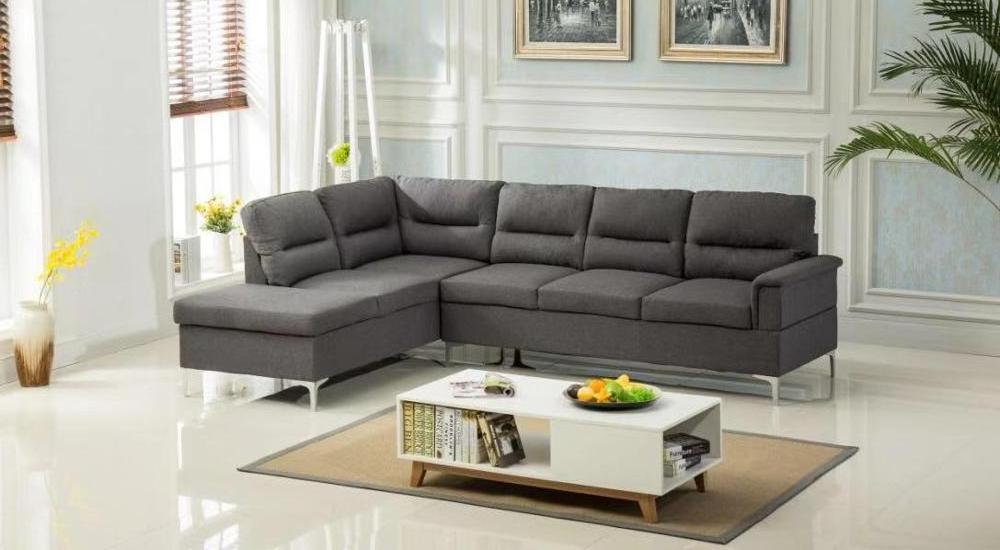 2021 new model l shaped sofa living room corner sectional   wholesale sofa with ottoman American  European style sofa