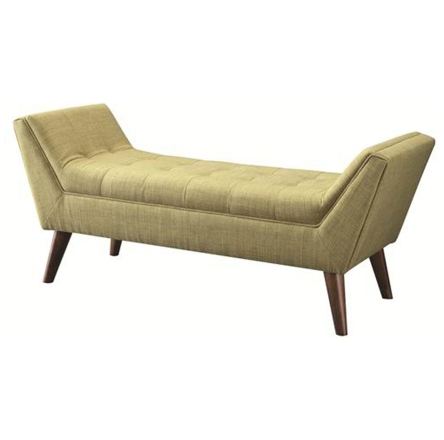 Classic Linen Fabric 2 Seater Modern bench&ottoman Sofa