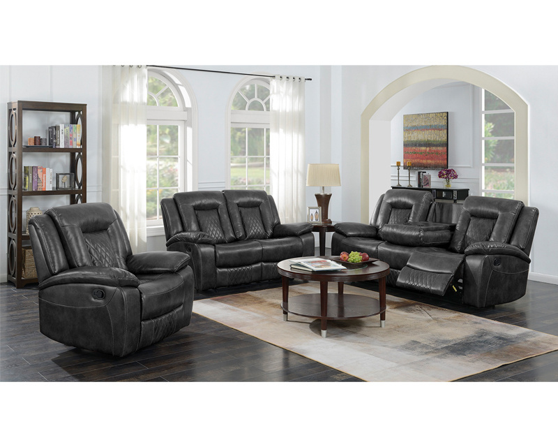 New Arrival Latest Low Price Brown Soft Leather Recliner Sofa Set