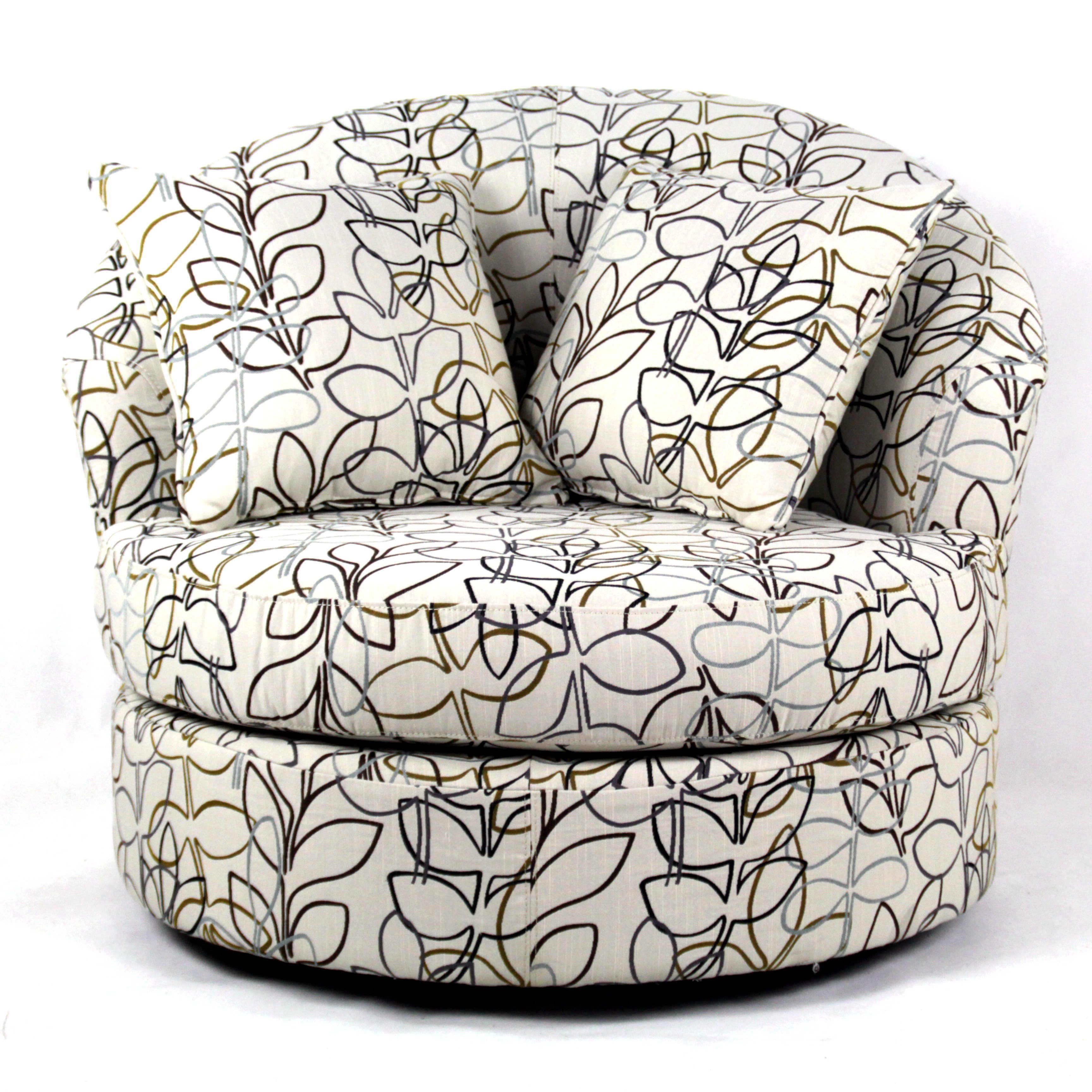 Lounge Round Back Chair Sofa For Livingroom Decorated with pillows