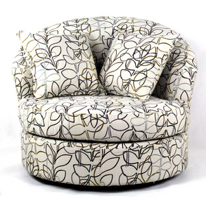 Lounge Round Back Chair Sofa For Livingroom Decorated with pillows