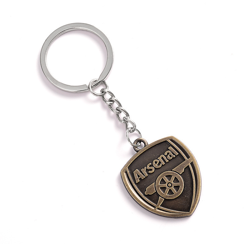 Souvenir Europe Club keychain custom soccer club logo bronze metal Keychain