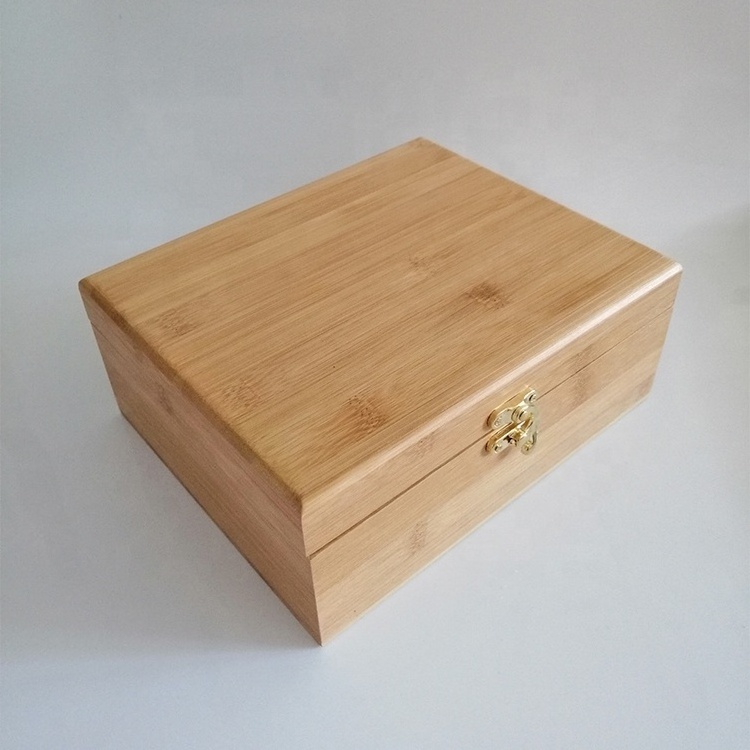 FH Biz Custom Wooden Brand Bamboo Tea Box Storage Gift Box Packaging