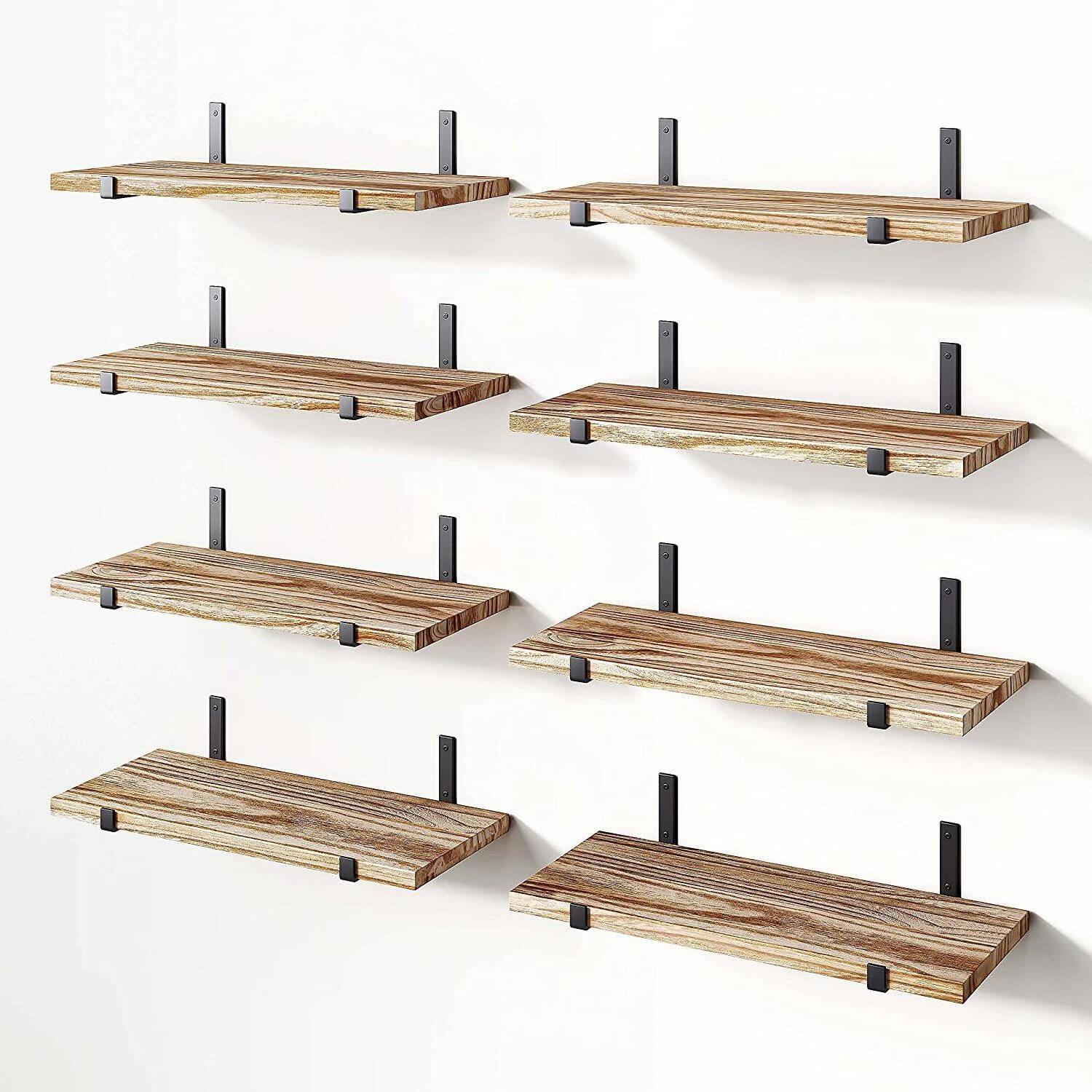 Wooden Wall Suspended Storage Rack, Wooden Bathroom Storage Rack, Living Room Solid Wood Wall Hanging Rack