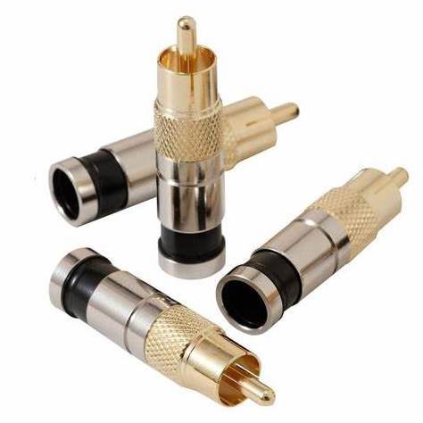 Manufacturer supply High end metal male female gold rca plug connector for car audio/video rca cable connect