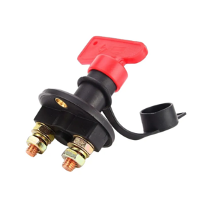 Battery Disconnect Switch 12V 24V Battery Isolator 2 Pin Cut Off Power Kill Switch With Steel Wire For Marine Car Vehicle Boat