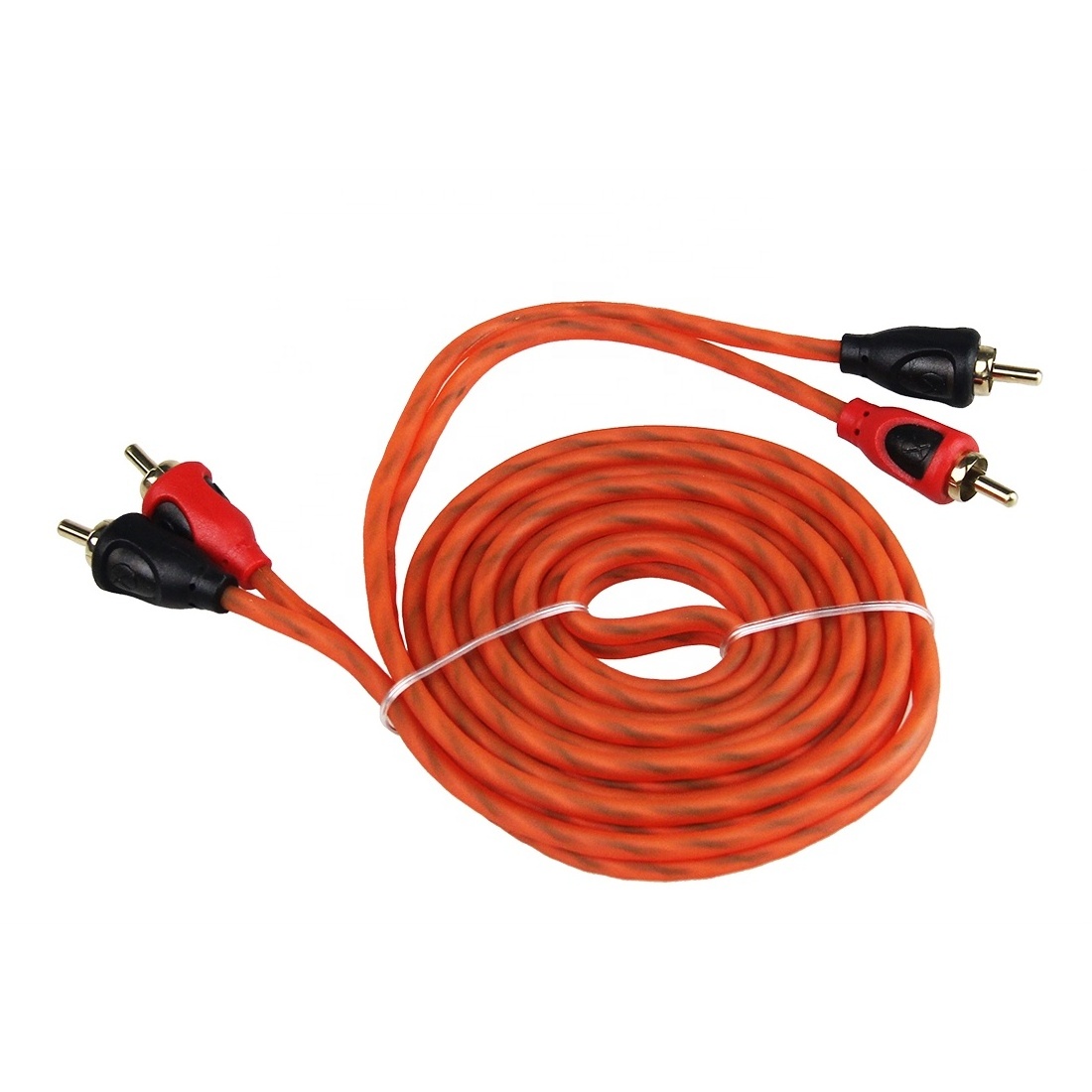 High quality Car audio & amp video RCA Cable red 5M twisted pair Car RCA cable