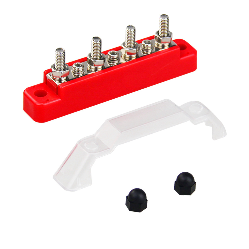 Good price Heavy Duty 4xM6Terminal Studs 3xM4 Screw Terminals Power busbar Distribution Block with Ring Terminals