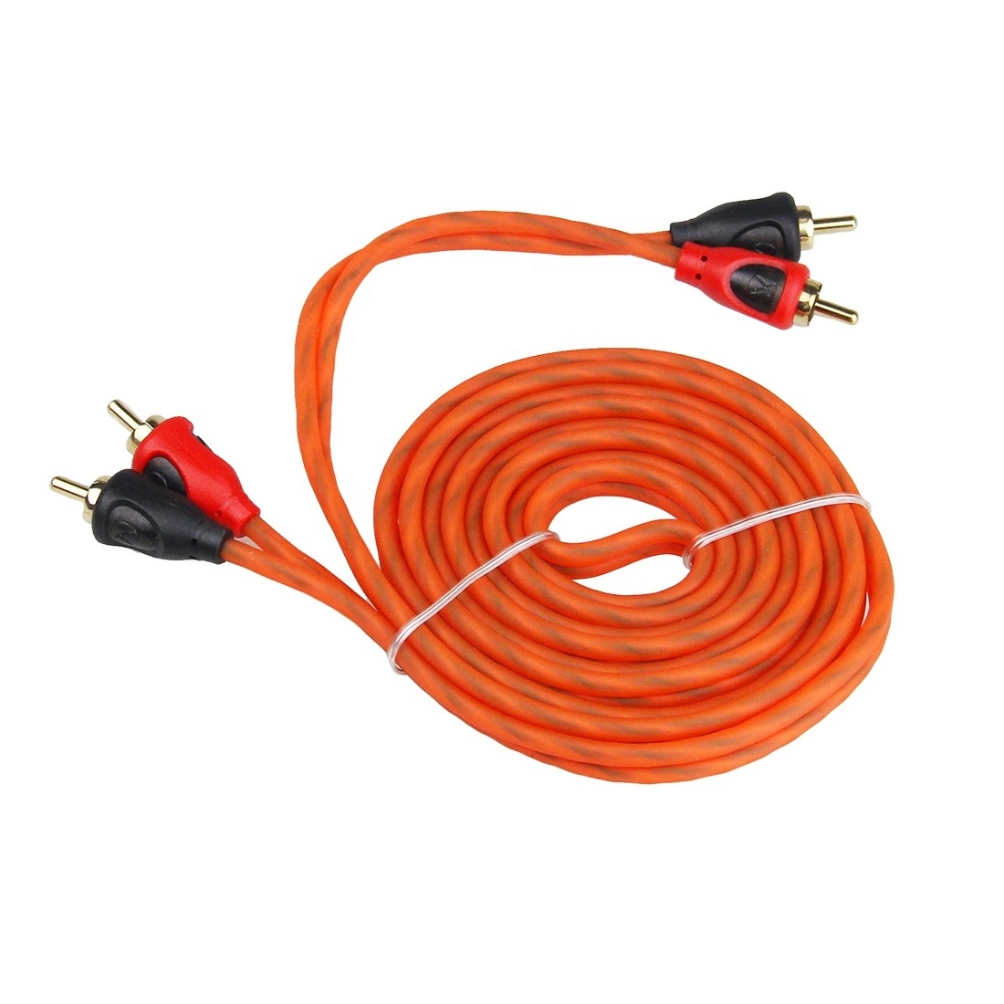 High quality Car audio & amp video RCA Cable red 5M twisted pair Car RCA cable