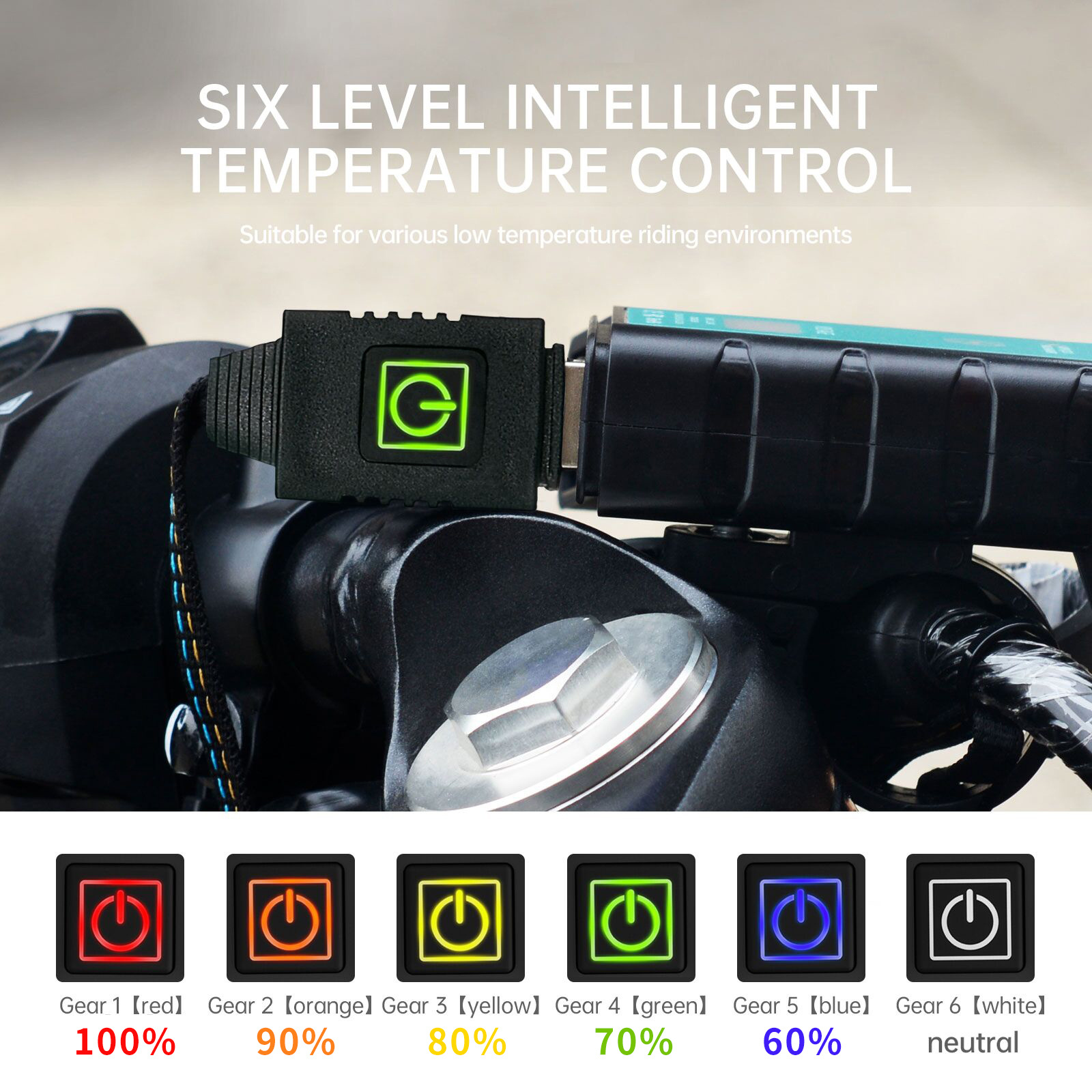 USB temperature control Switch heating motorcycle handlebar sleeve Motorcycle Hand Grip cover