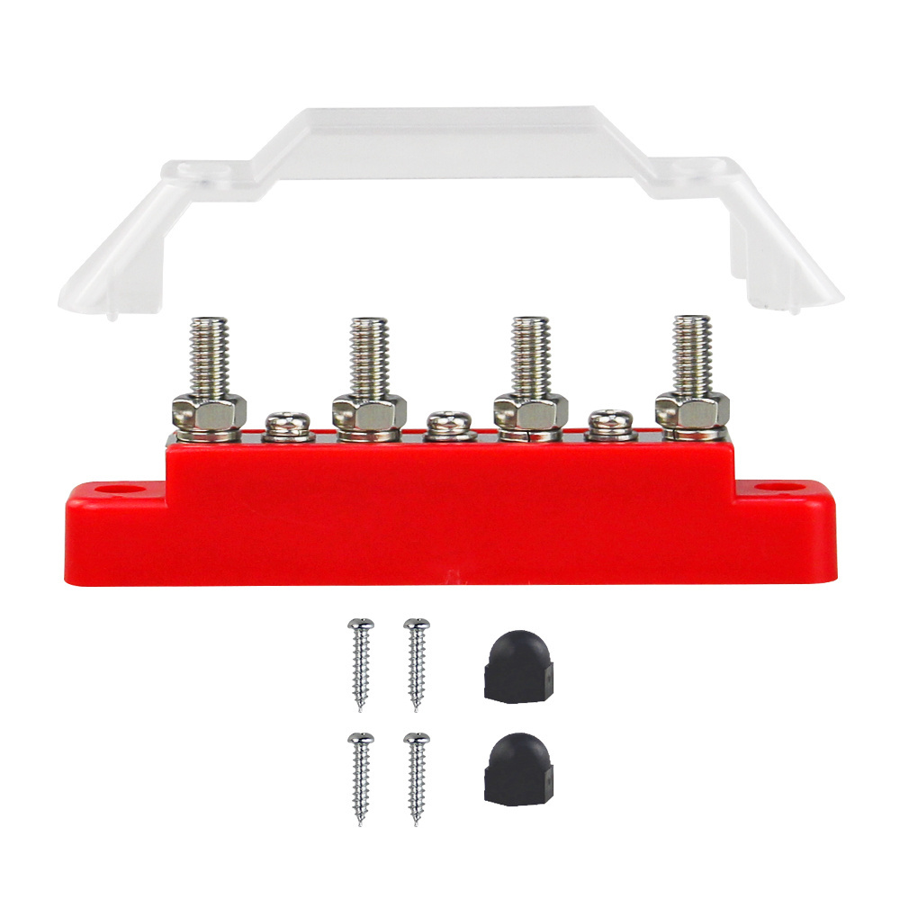 Good price Heavy Duty 4xM6Terminal Studs 3xM4 Screw Terminals Power busbar Distribution Block with Ring Terminals