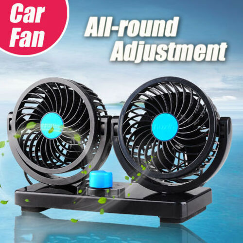 Manufacturer New low noise 12V 24V DC auto vehicle cooling fan adjustable Portable Electronic mini car Fan