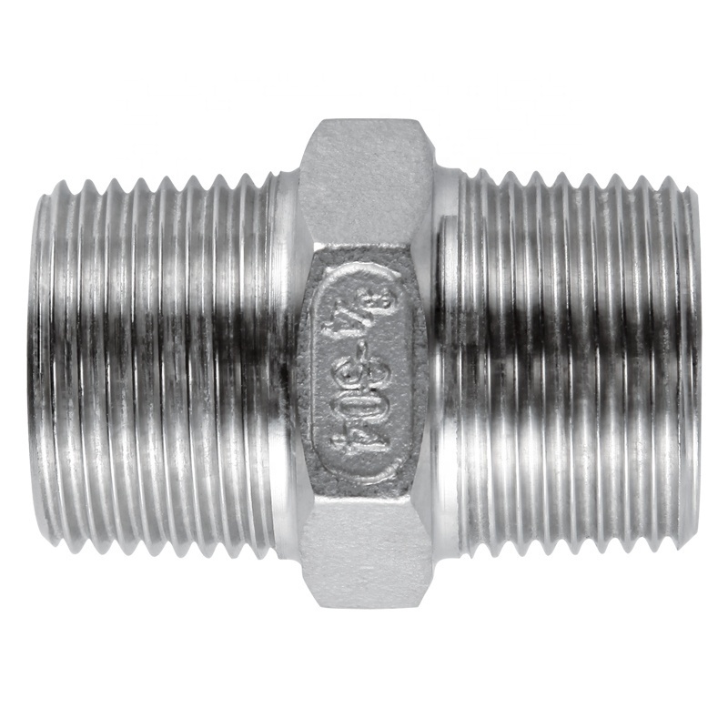 Stainless Steel BSP Threaded Hex Nipple for plumbing