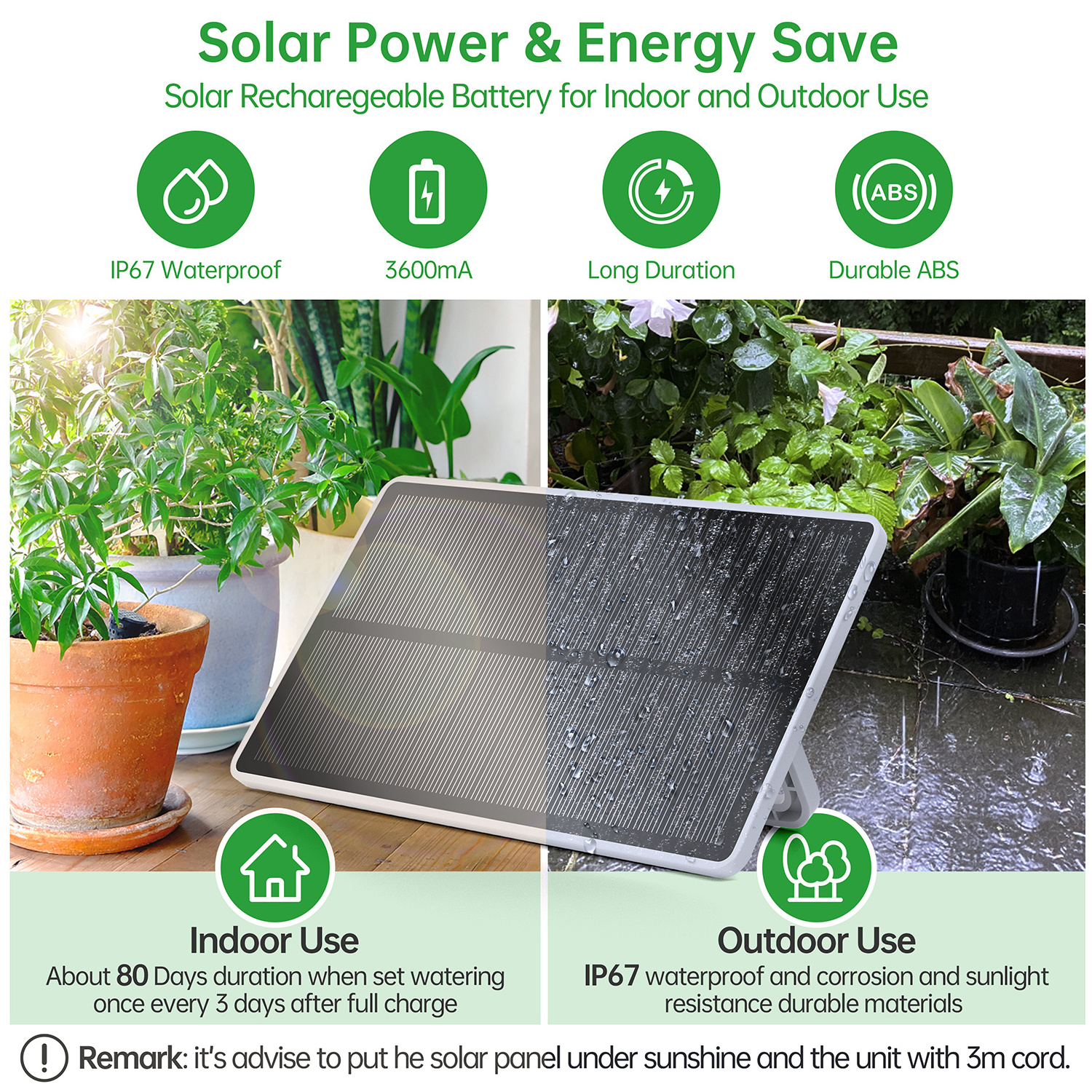 Solar Automatic plant watering device smart solar drip Irrigation kit auto self watering system for plants home garden indoor