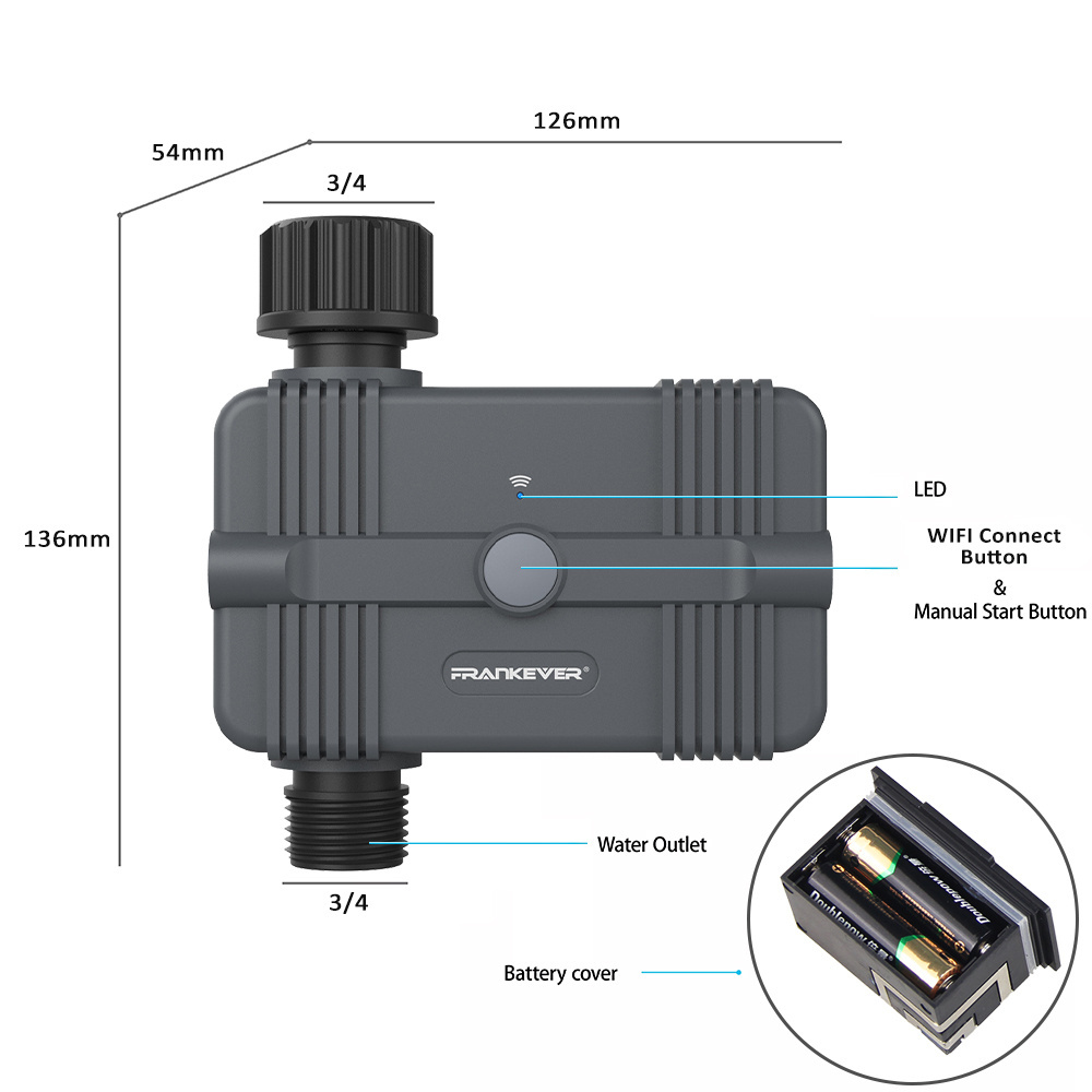 Intelligent Tuya APP Control WIfi Automatic Smart Water Timer Sprinkler Irrigation Pump Controller for Garden Watering