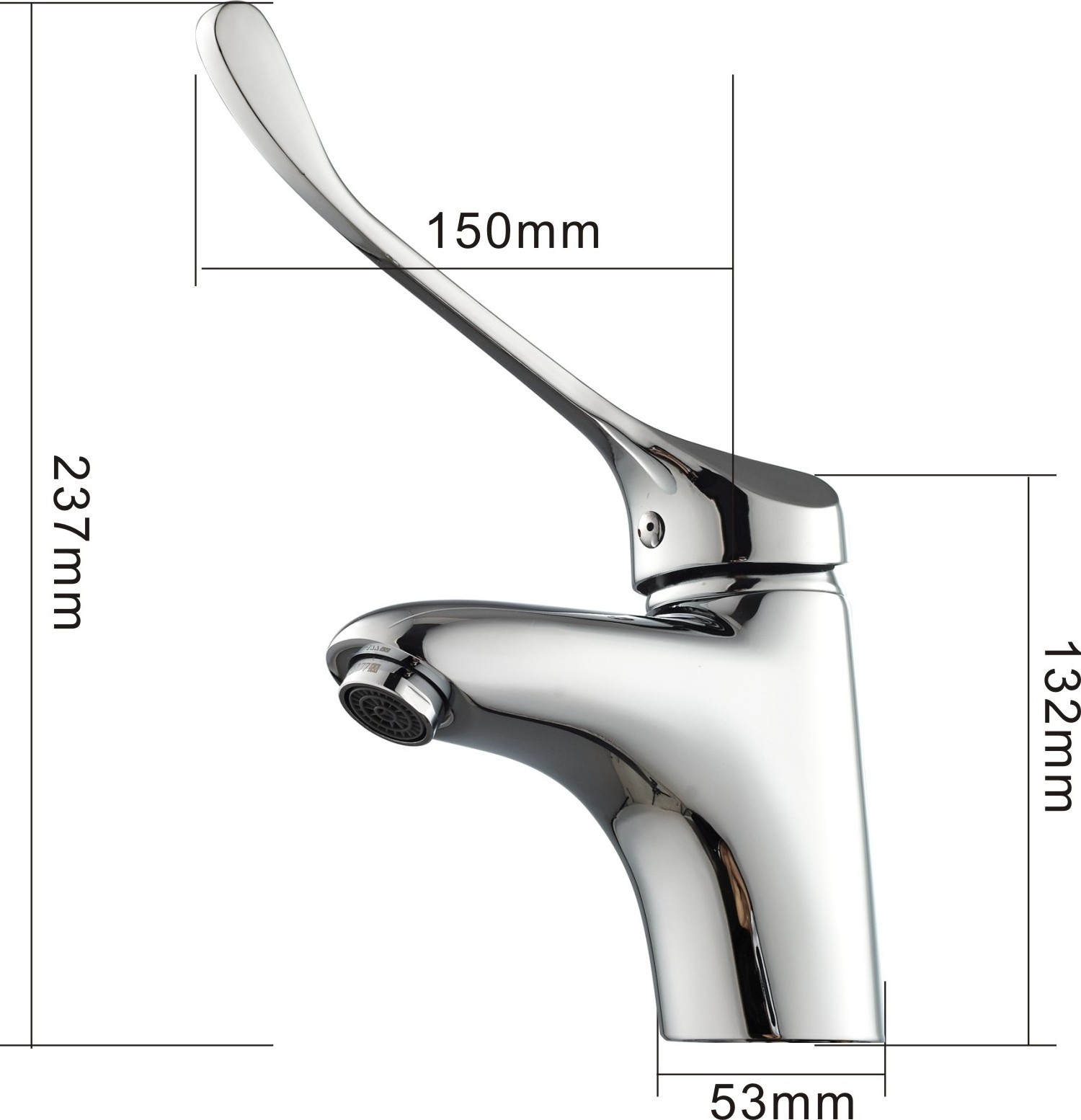 luxury Brass bathroom wash basin faucet Deck Mounted Long Handle Water Tap basin faucet F1054