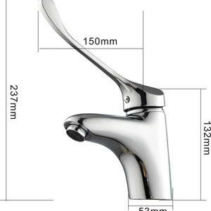 luxury Brass bathroom wash basin faucet Deck Mounted Long Handle Water Tap basin faucet F1054