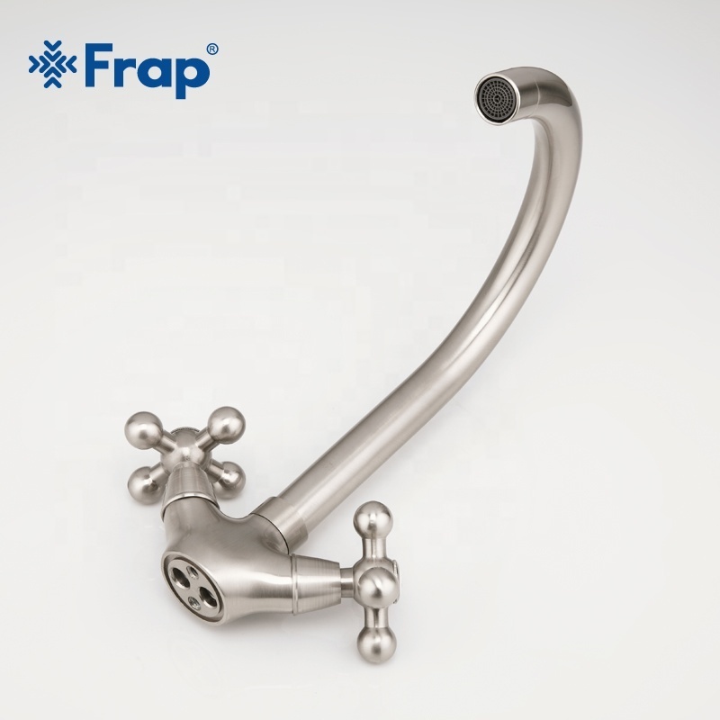 FRAP Drawing Nickel Kitchen Sink Faucet Brass Dual Handle kitchen basin faucets F4019-5