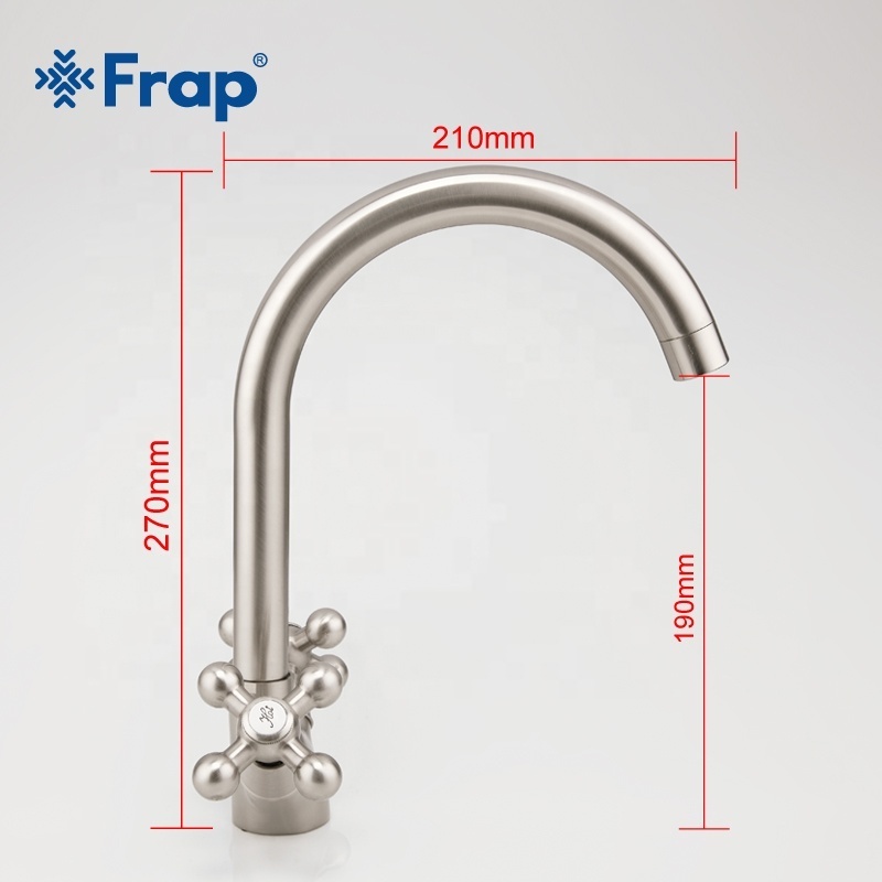 FRAP Drawing Nickel Kitchen Sink Faucet Brass Dual Handle kitchen basin faucets F4019-5