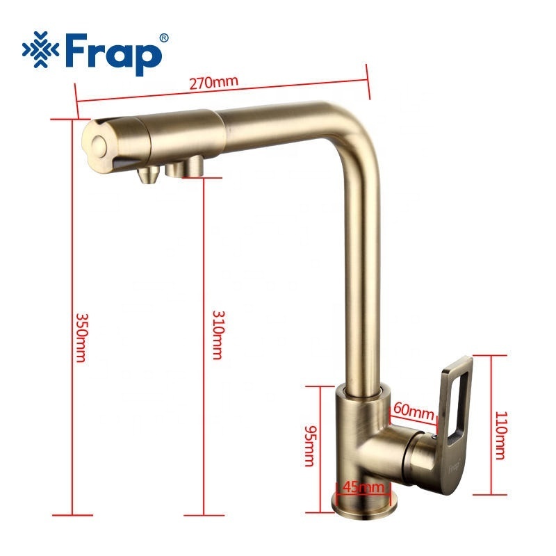 Frap New Bronze Kitchen Purify machine Faucets brass kitchen faucet water purifier F4372-4