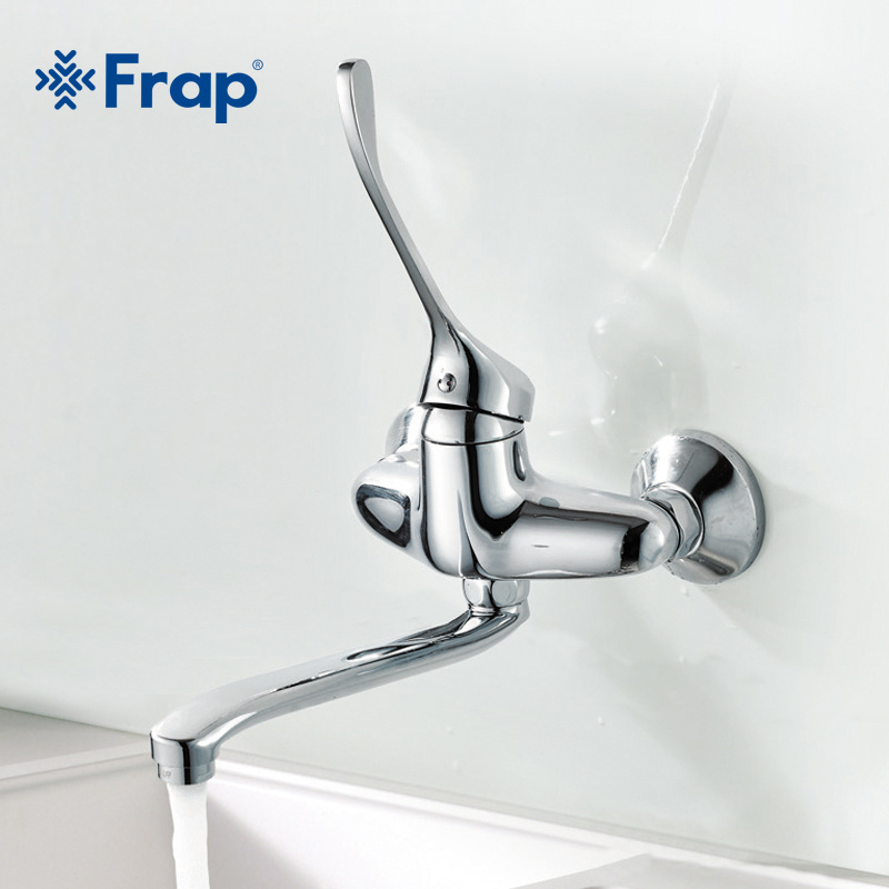 Frap Brass Bathroom proboscis faucet hot and cold taps medical faucet long handle F4654