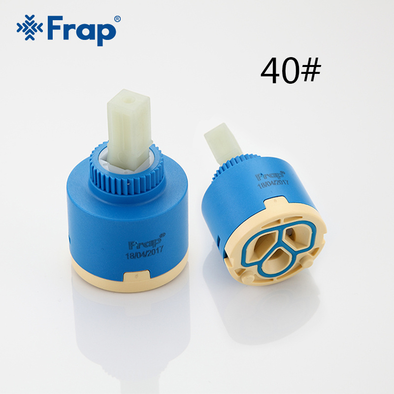 FRAP 40mm Ceramic Cartridge Faucet Cartridge Mixer Low Torque Spindle Free Rotation Flat Base Faucet Accessories F50-4