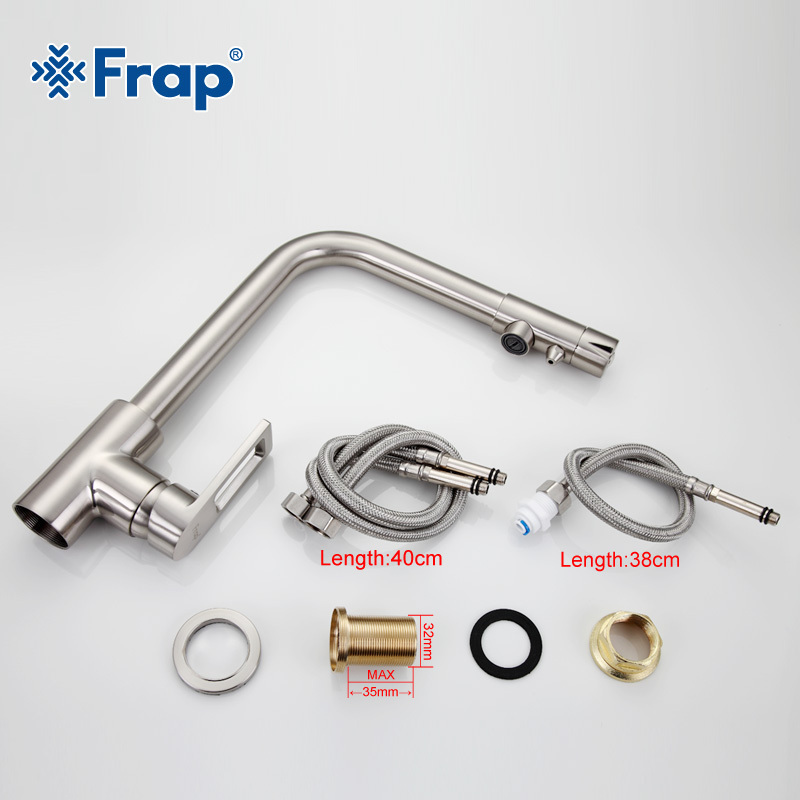 Frap Nickel Brushed Kitchen Faucet used for Water Purification Machine F4372-5