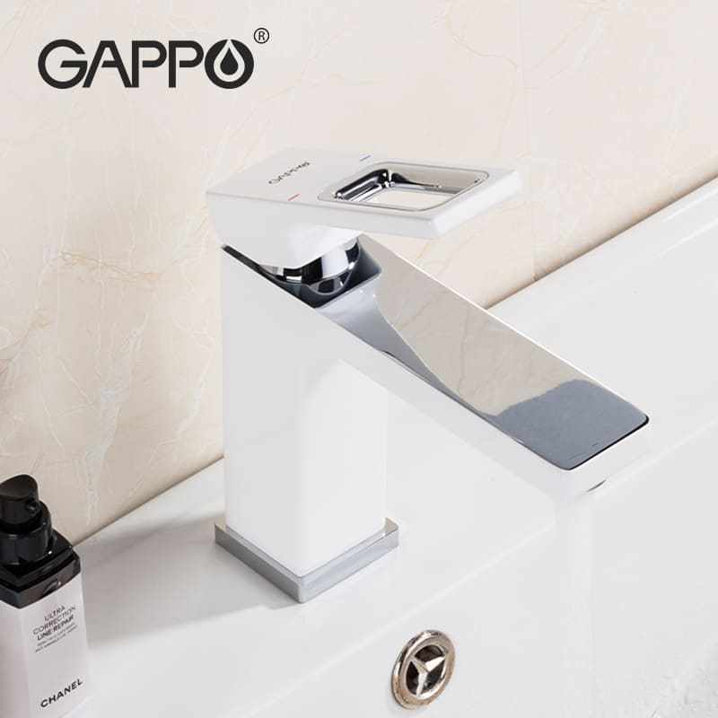 bathroom basin faucets white brass faucets for bathroom luxury basin faucets G1017-8