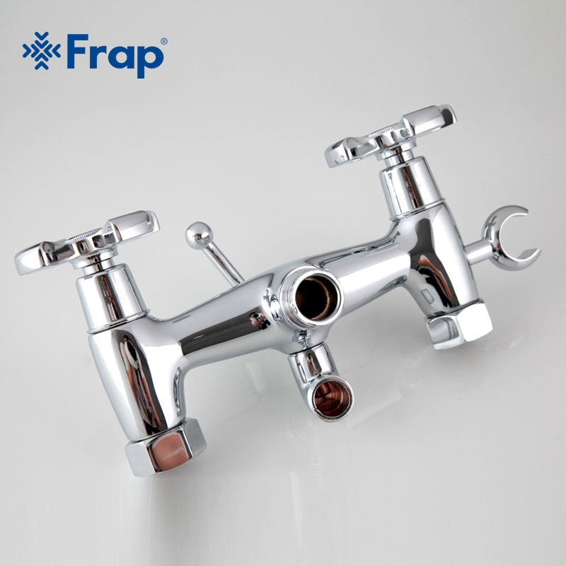 Frap Double handle Bathroom Mixer 30cm stainless steel long nose outlet brass shower faucet F2293