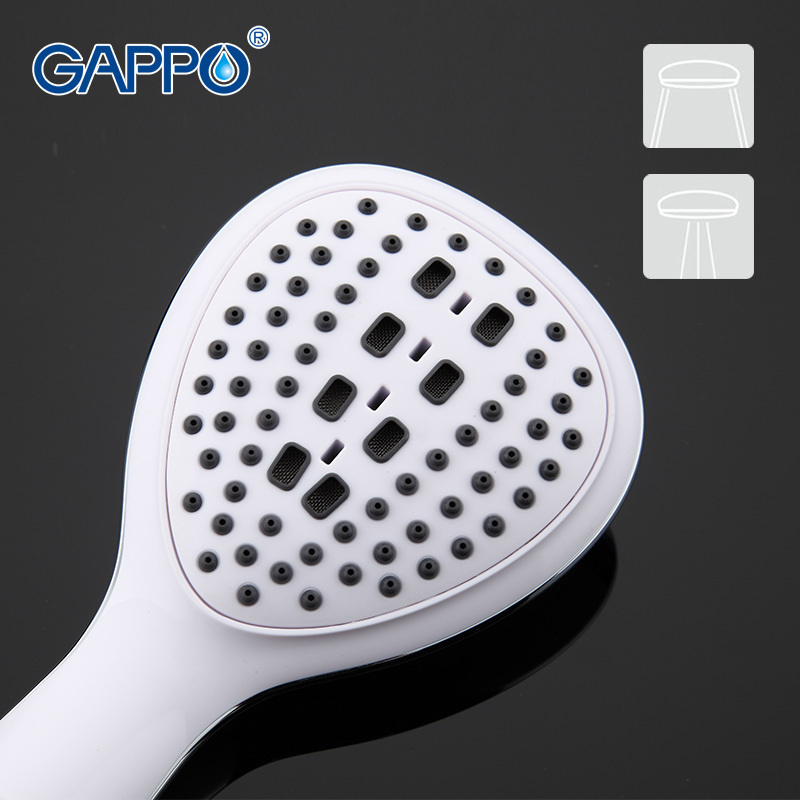 Gappo 1Pc HIGH Quality Two Ways SPA Round hand shower heads bathroom fixture ABS in chrome Plated water saving shower heads G25