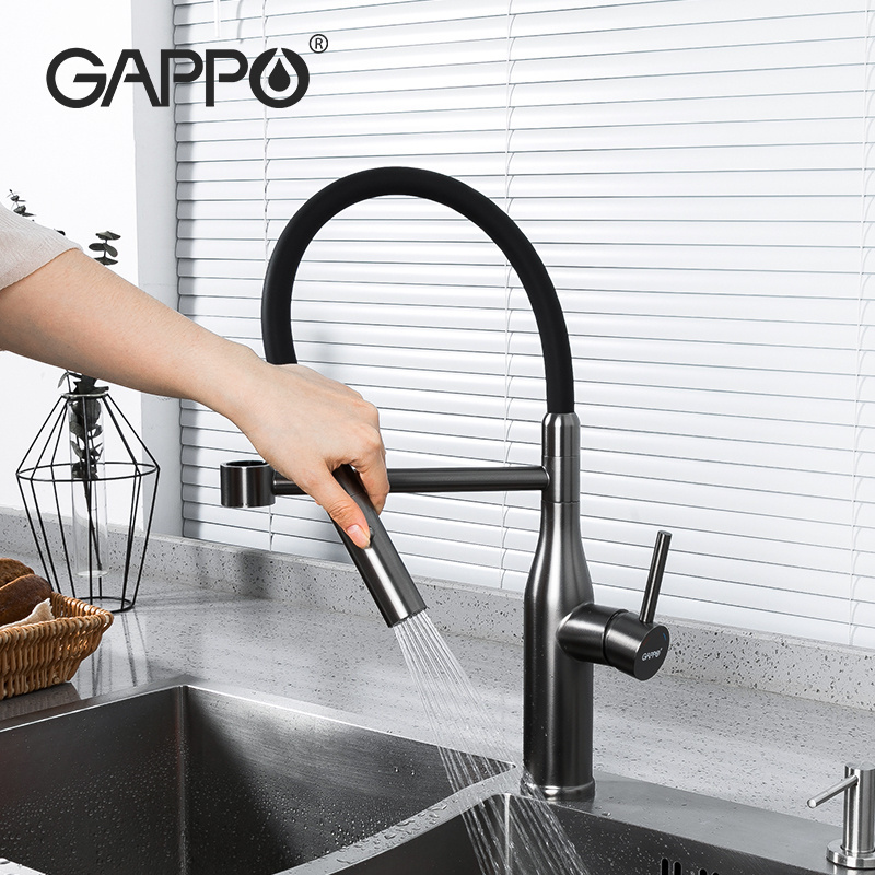 Gappo Luxury Kitchen ss Faucet with Pull Out Spout sink tap kitchen stainless steel 360 Degree Kitchen Faucet G4398-51