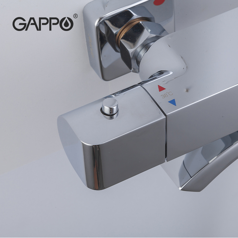 Gappo Wall Mounted Shower System Rain Mixer Shower Combo Set Rainfall Shower Head System Polished Chrome Faucet G2407-40