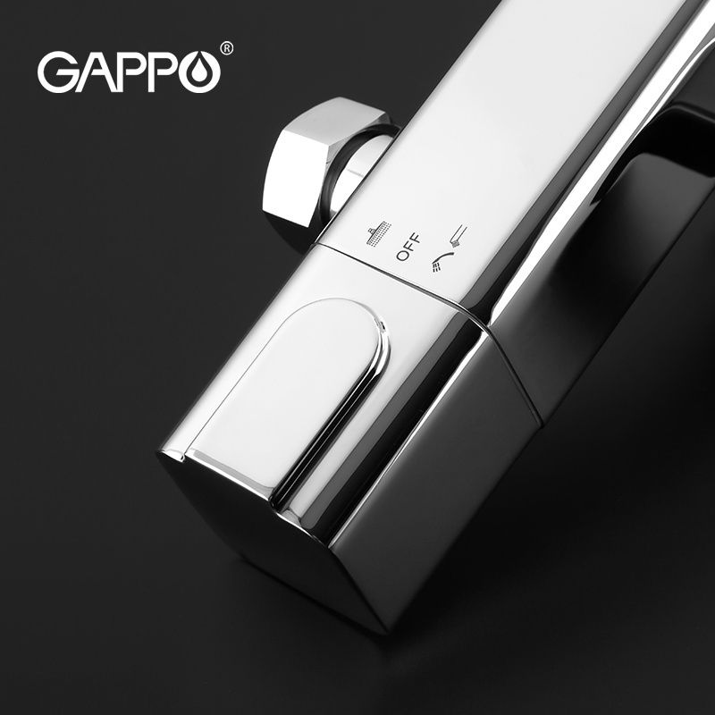 Gappo Shower System Faucet Set Rain Shower Head with Handheld Square Shower Valve Kit for Bathroom Wall Mounted G2491