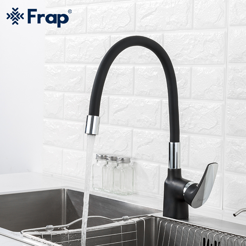 Frap Black Kitchen Faucet Single Handle Commercial Kitchen Sink Faucets Farmhouse RV Bar Utility taps Faucets F4453-04